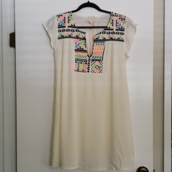 Love Stitch Embroidered Gauze Shift Dress - Picture 3 of 5